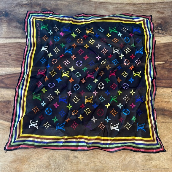 Louis Vuitton Multicolored Logo Scarf - Picture 1 of 2